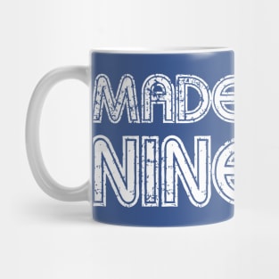 90s Nostalgia: 'Made in the Nineties' Grunge Text Mug